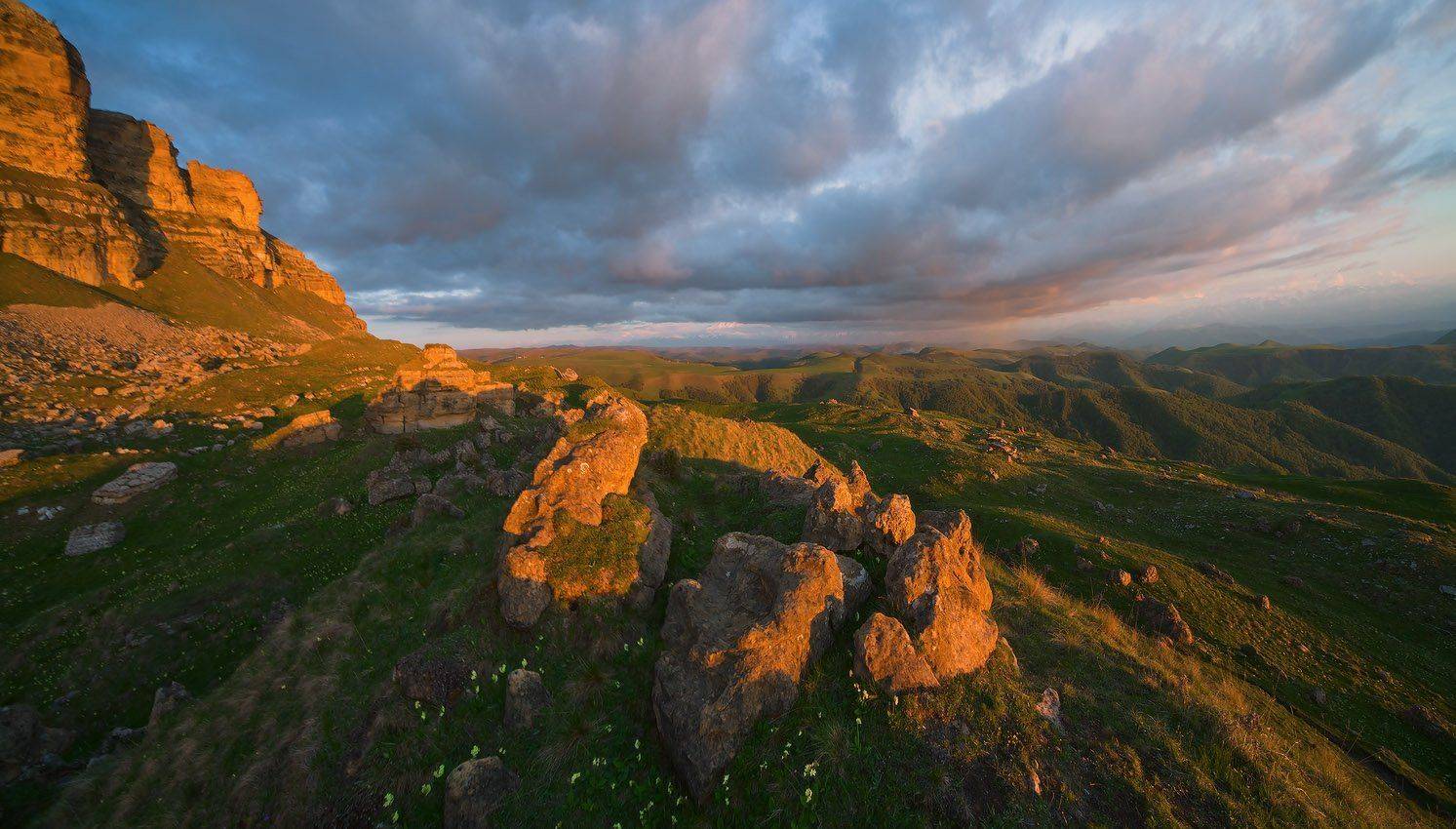 весна, вечер, гум, баши, скалистый, хребет, Николай Мысливцев