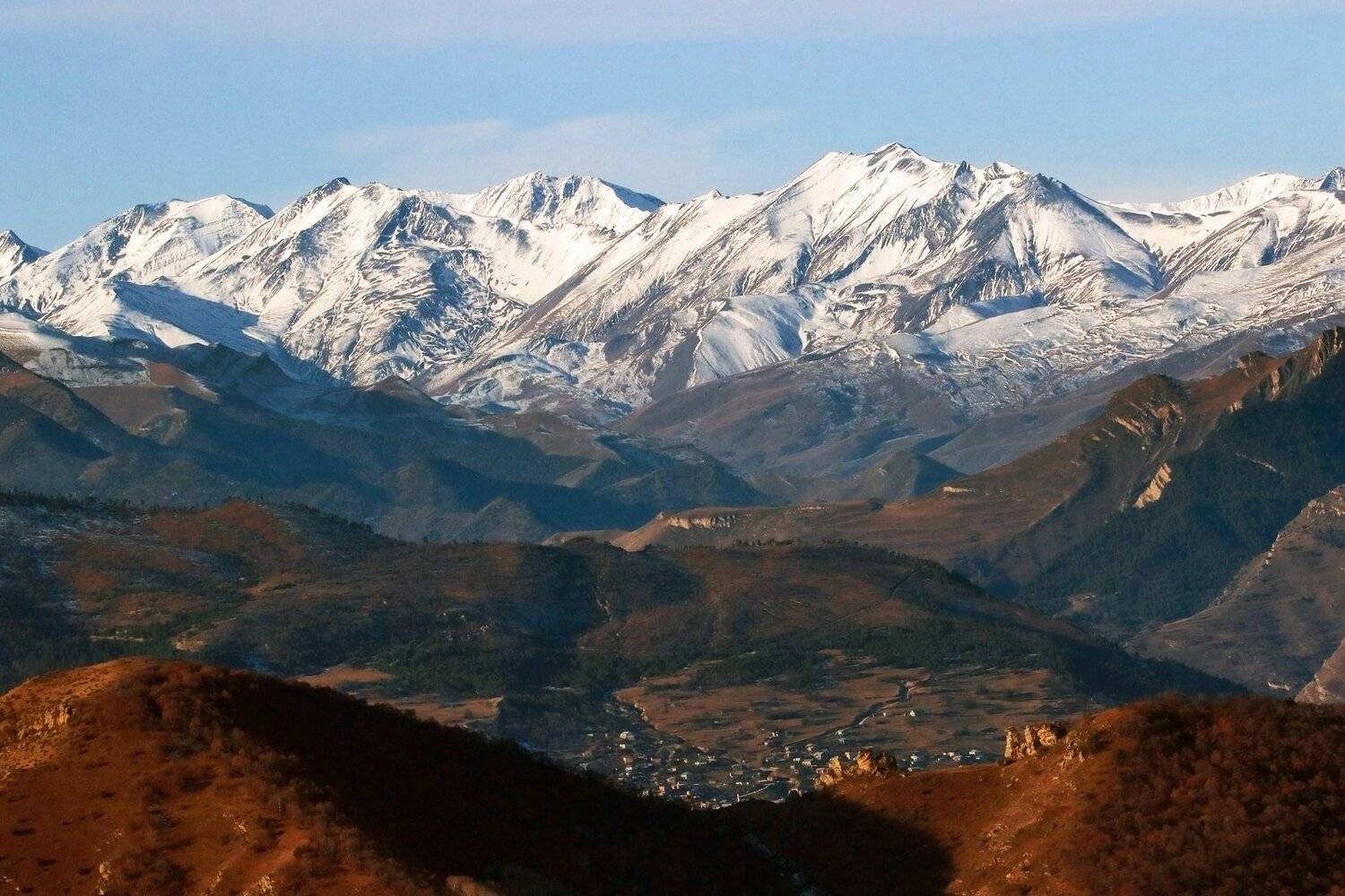 горы,осень,гунибский район,вершины,пейзаж,небо,деревья,дагестан,природа, Marat Magov