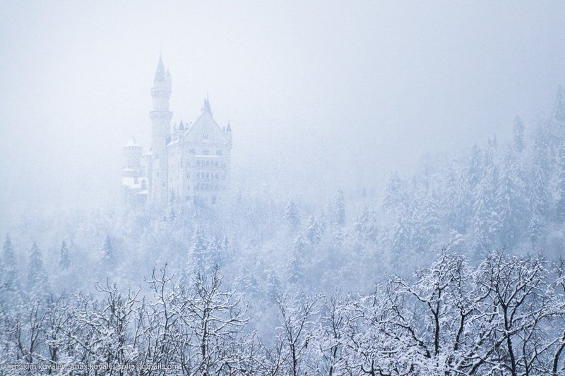 europe, germany, hohenschwangau, neuschwanstein castle, architecture, castle, fog, forest, mountain, nature, plant, snow, tree, winter, германия, европа, нойшванштайн замок, хоэншвангау, архитектура, гора, дерево, замок, зима, лес, природа, растение, снег В снежном облаке / In a snow cloud фото превью