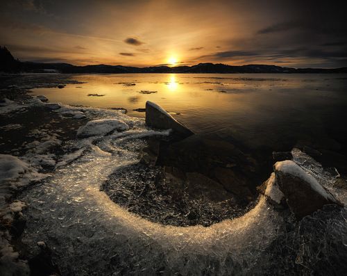 Icy shore