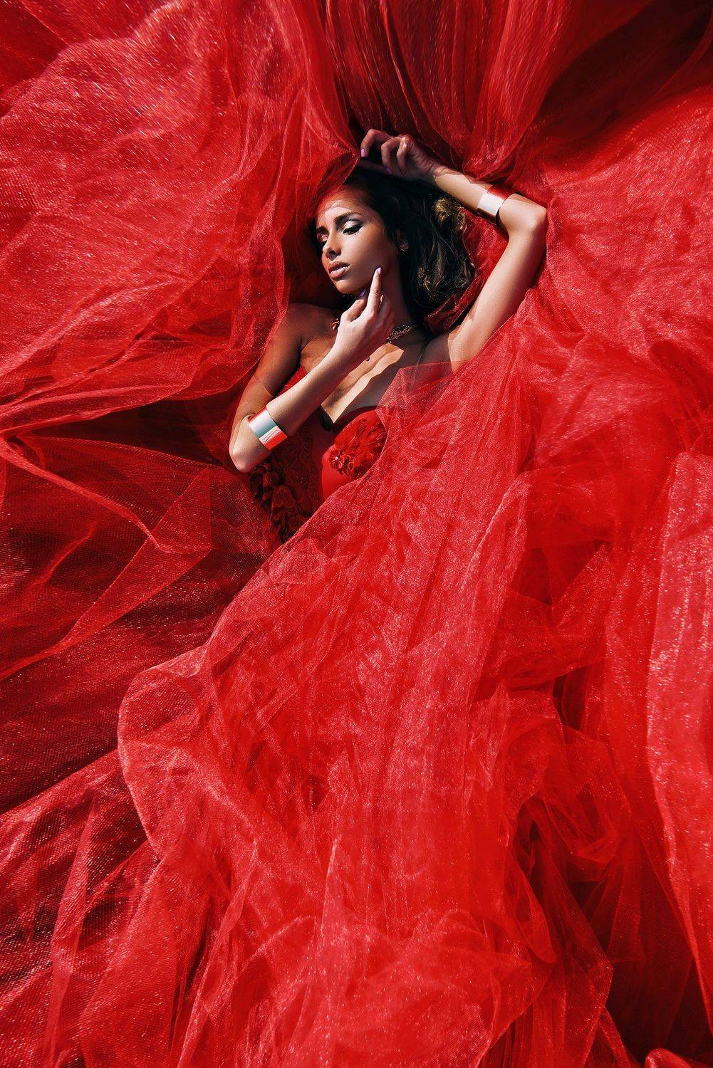 силуэт, грация, свет, тень, красный, чувственность, соблазн, платье, Сергей Прозвицкий