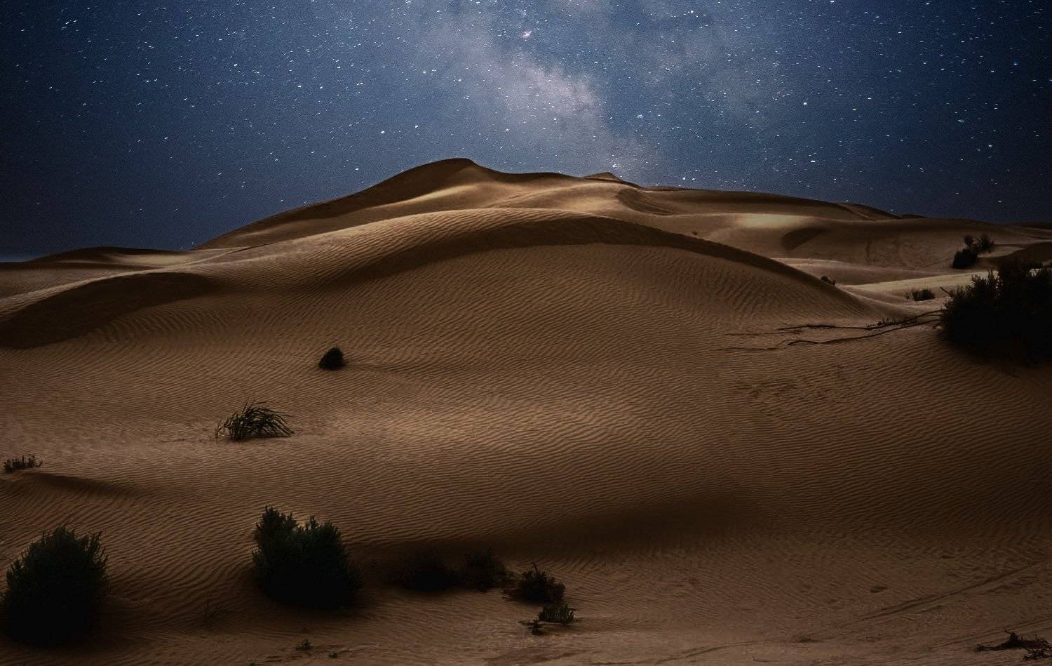 бархан, ночь, звёзды, млечный путь, природа, пейзаж,, Алиева Татьяна
