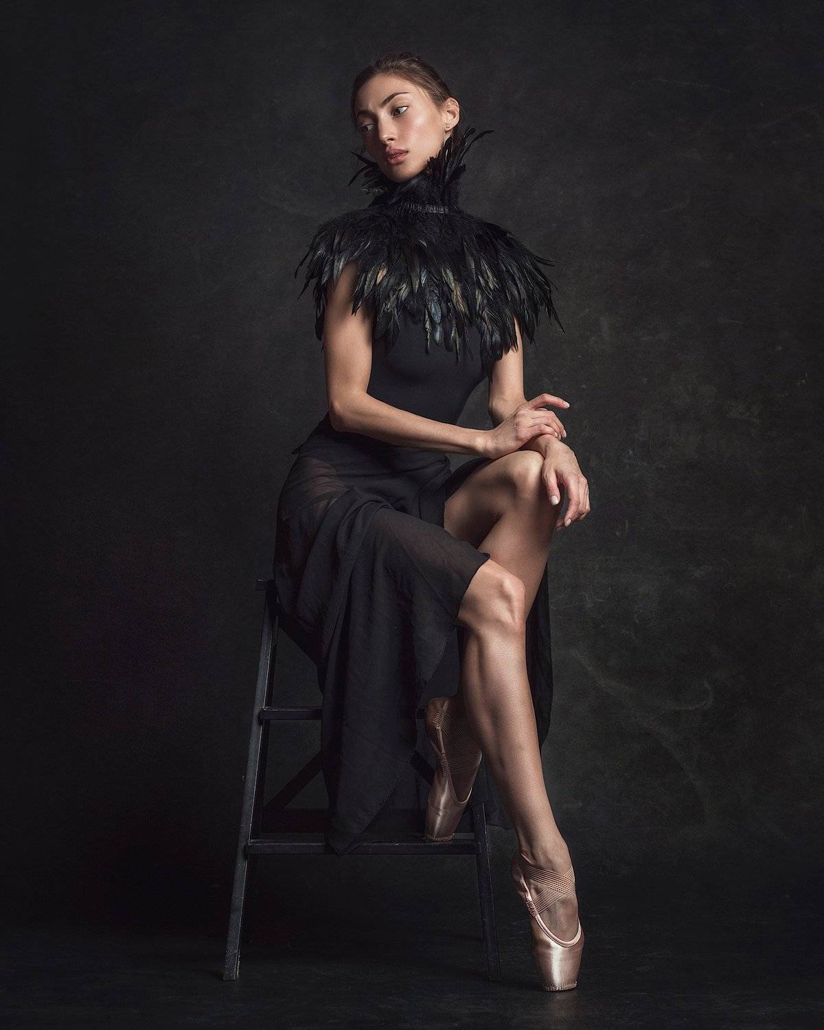 #портрет, , #женщина, , #чёрныйцвет, #fineart, Карлыгаш Айтказыева