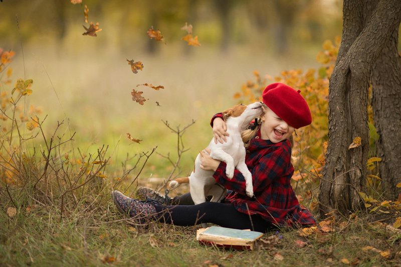 собака, ребенок, дети, счастье, baby, dog, happy Счастье фото превью