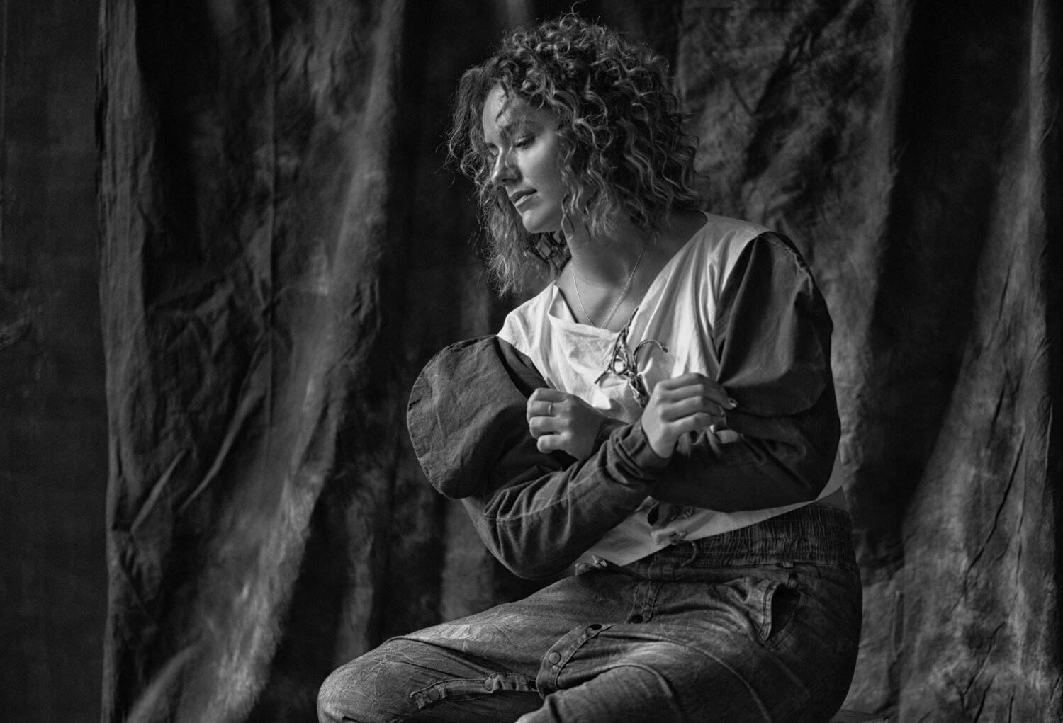 женщина,  портрет, студия, studio. woman, bw, Полина Ша