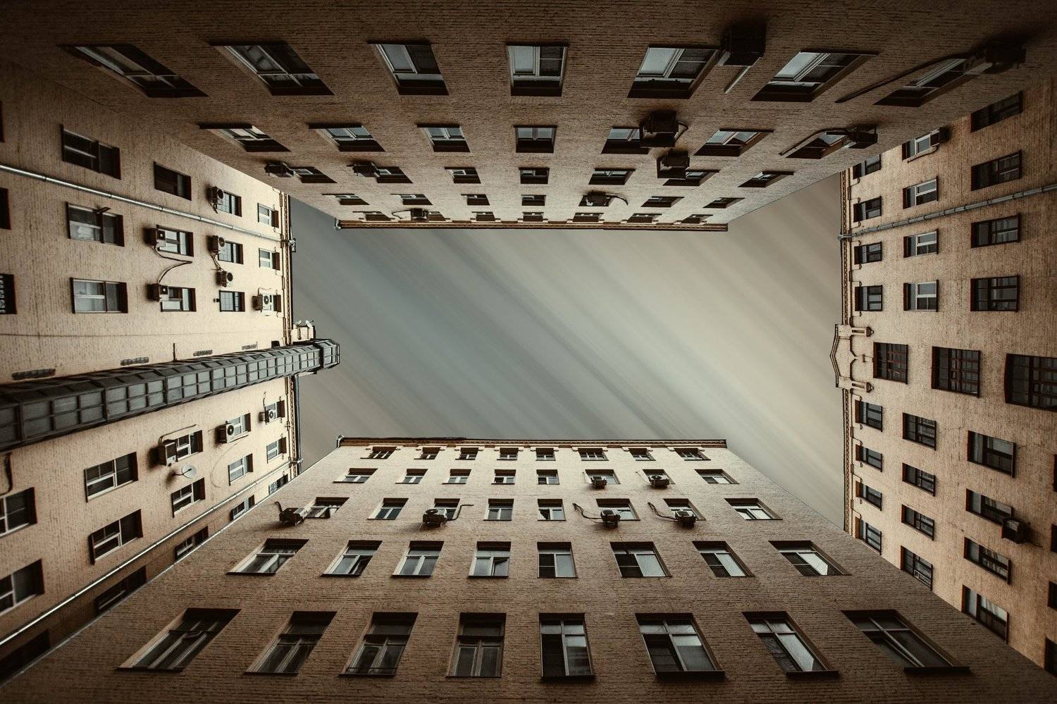 architecture, sky, yellow, insularity, city, Moscow, Russia, Сергей Гладков