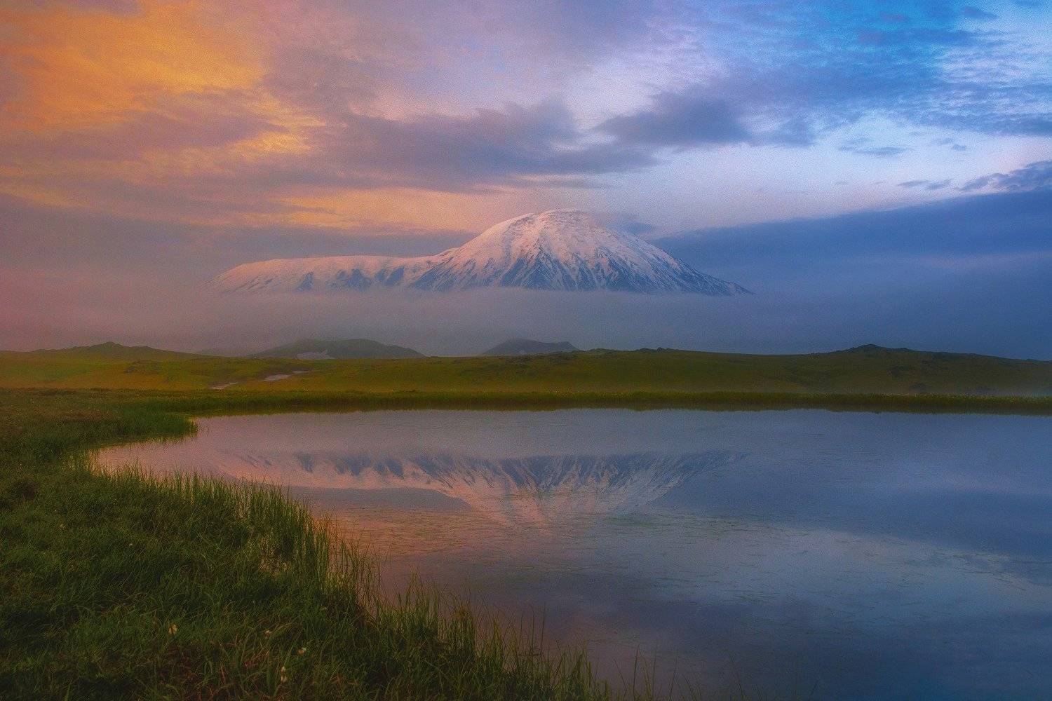 камчатка,толбачик,рассвет,вулкан,kamchatka,vulkan, Алексей Кретов