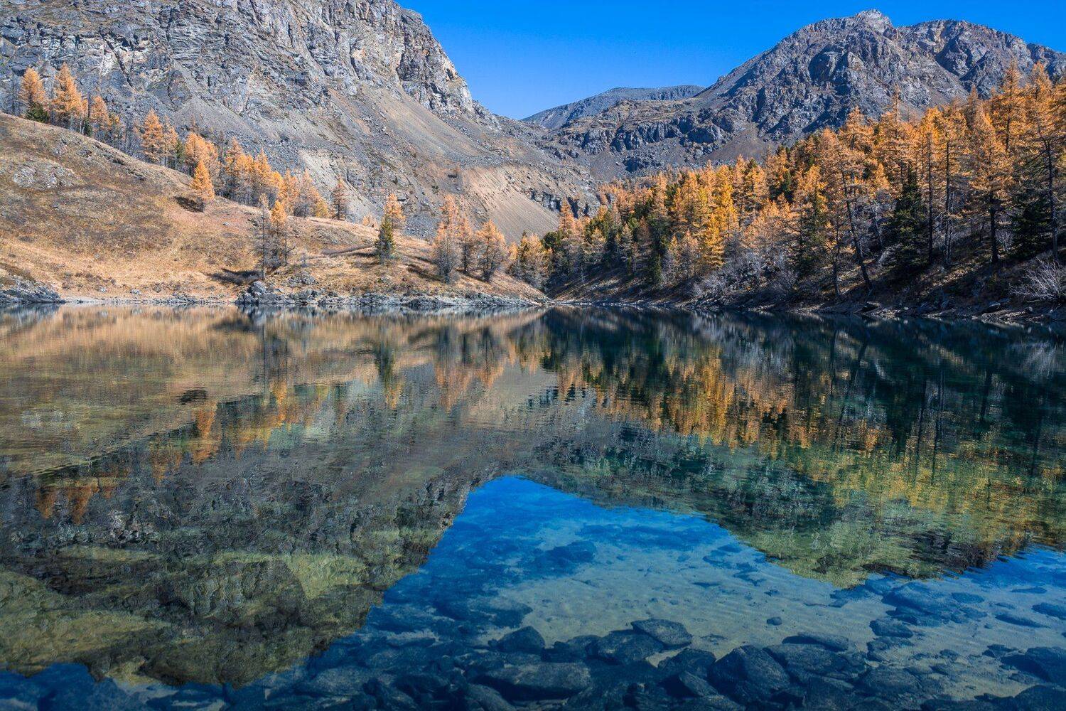 россия, горный алтай, озеро, нижнее куектанарское, озеро горных эльфов, осень,2020 г., Андрей Поляков