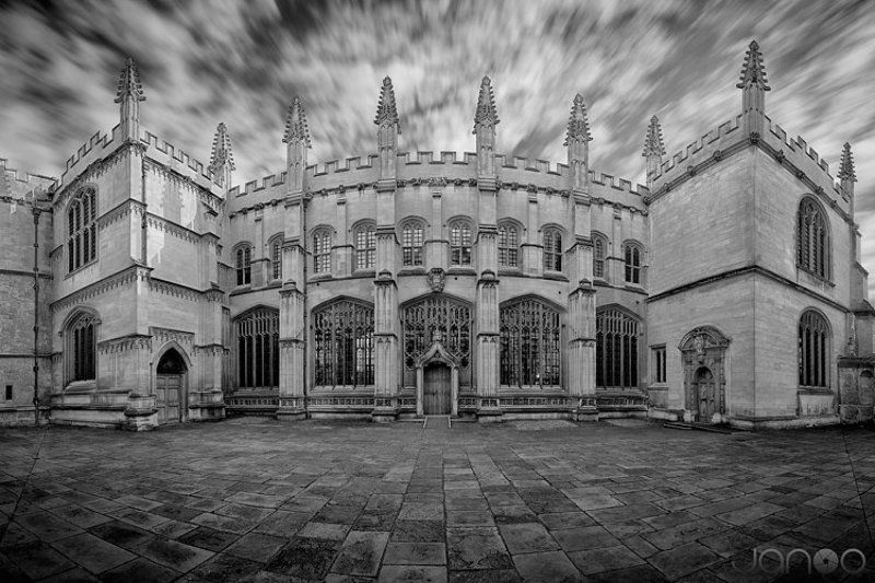 Ancient, Architecture, Black & white, Black and white, Building, Bw, Clouds, Library, Monument, Oxford, Panorama, Sky library фото превью