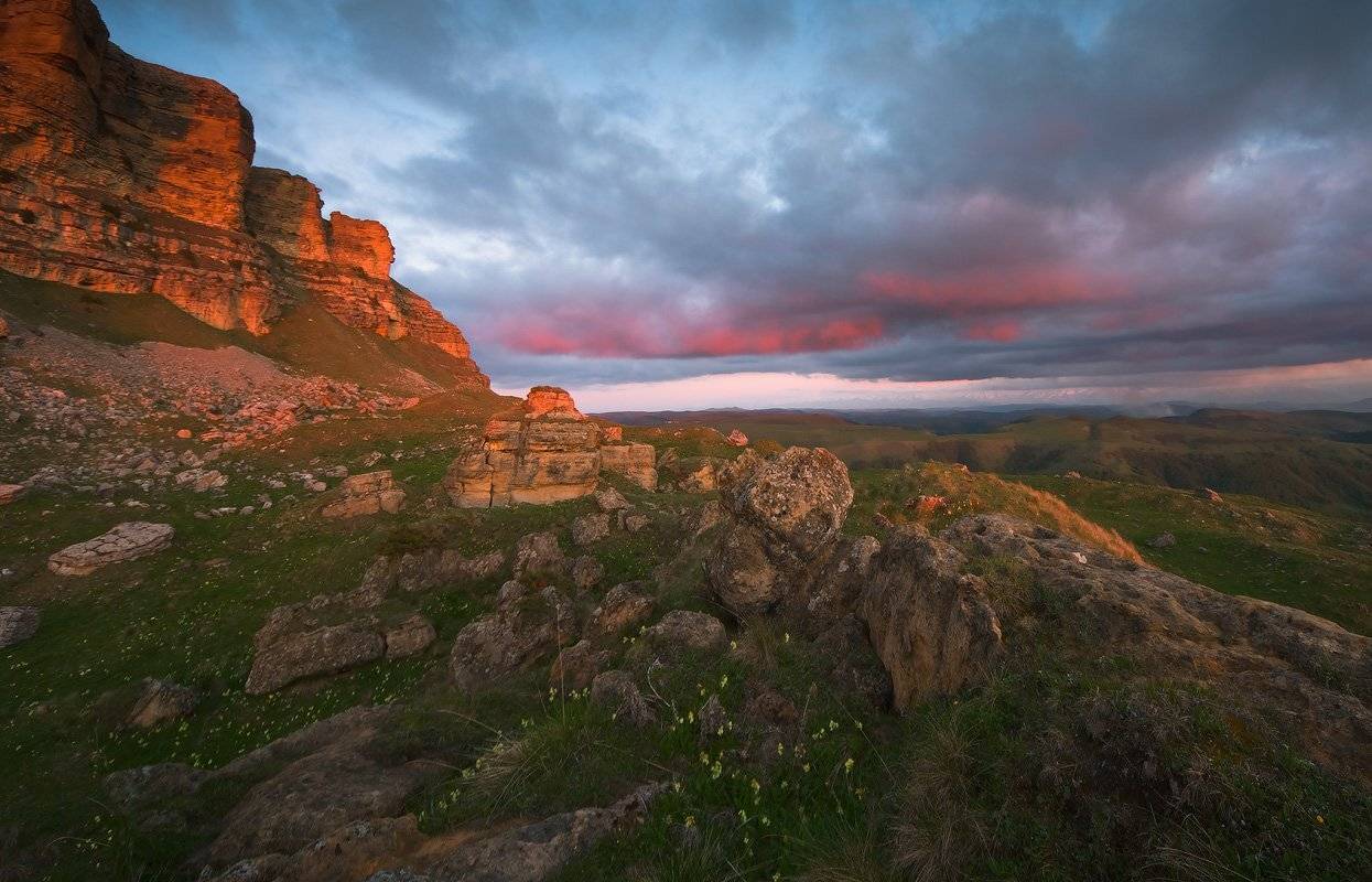весная, вечер, гум, баши, скалистый, хребет, Николай Мысливцев