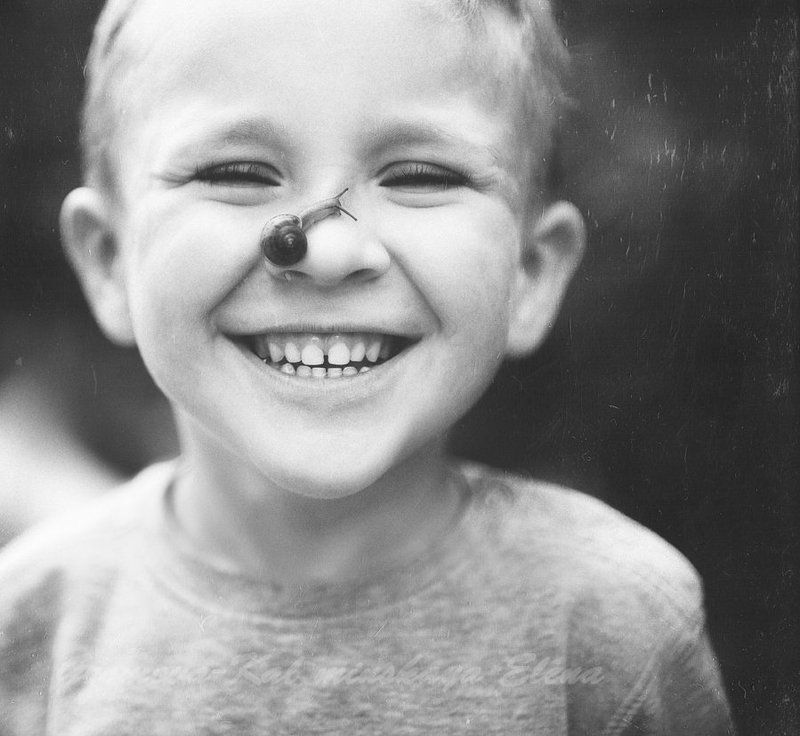 детская съемка, портрет, детский мир Путешествие улитки фото превью