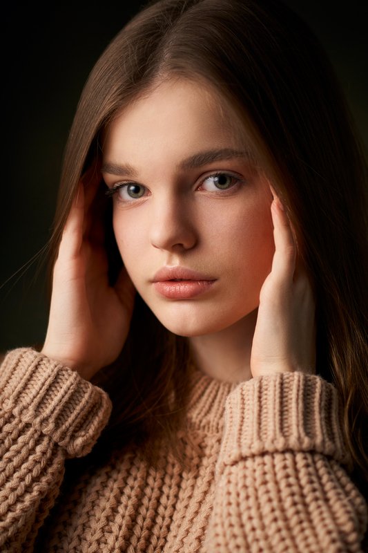 portrait, girl, lowkey, black, beautiful, pretty, eyes, lips, портрет, девушка, look, blue eyes  фото превью