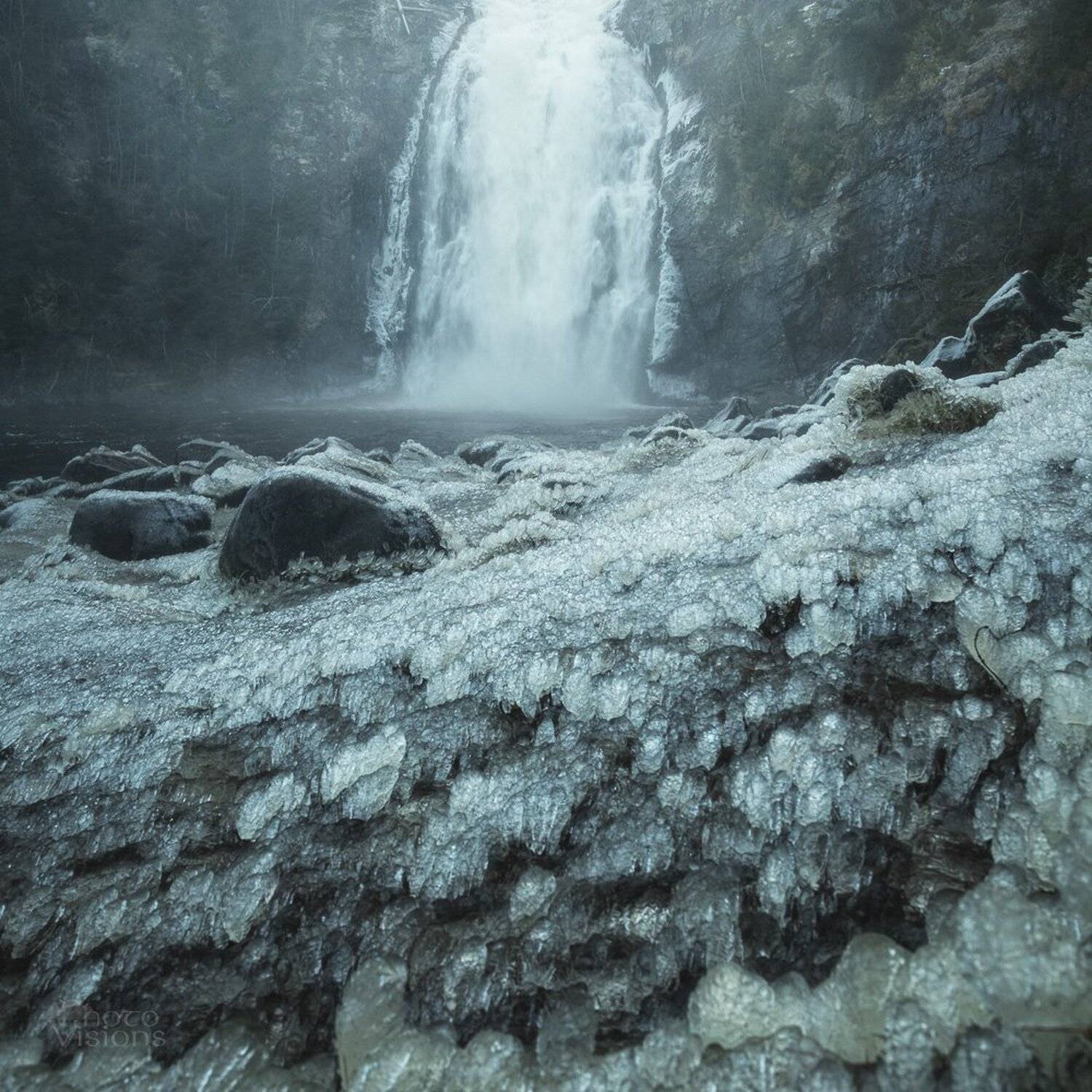 waterfall,frost,ice,river,forest,norway,storfossen, Adrian Szatewicz