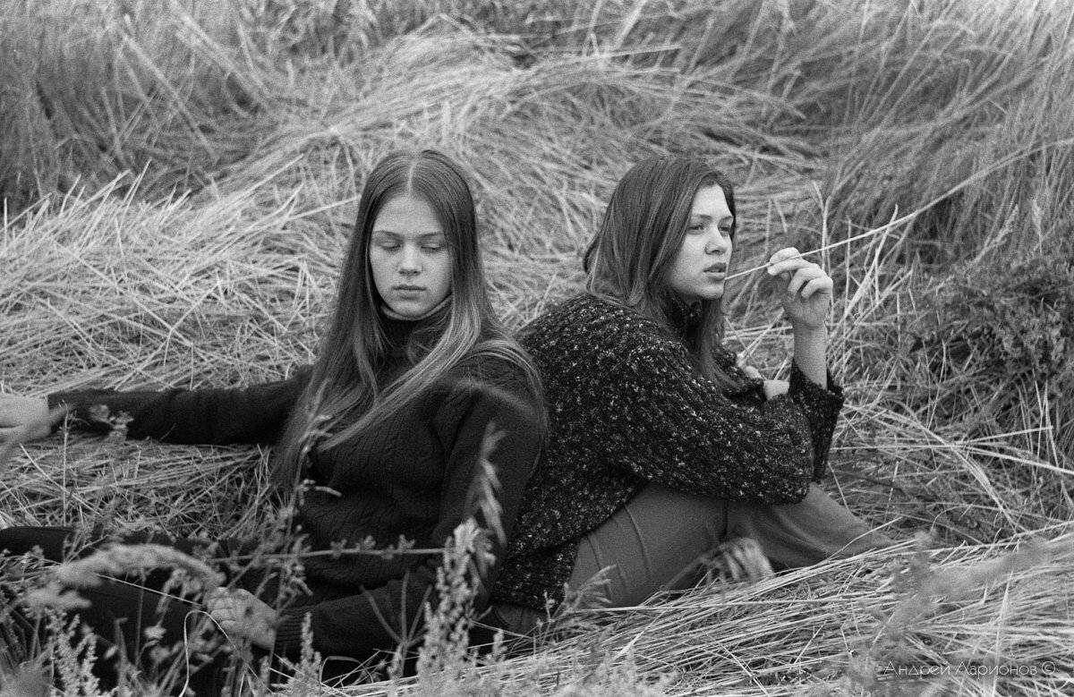 портрет, девушка, поле, Андрей Ларионов