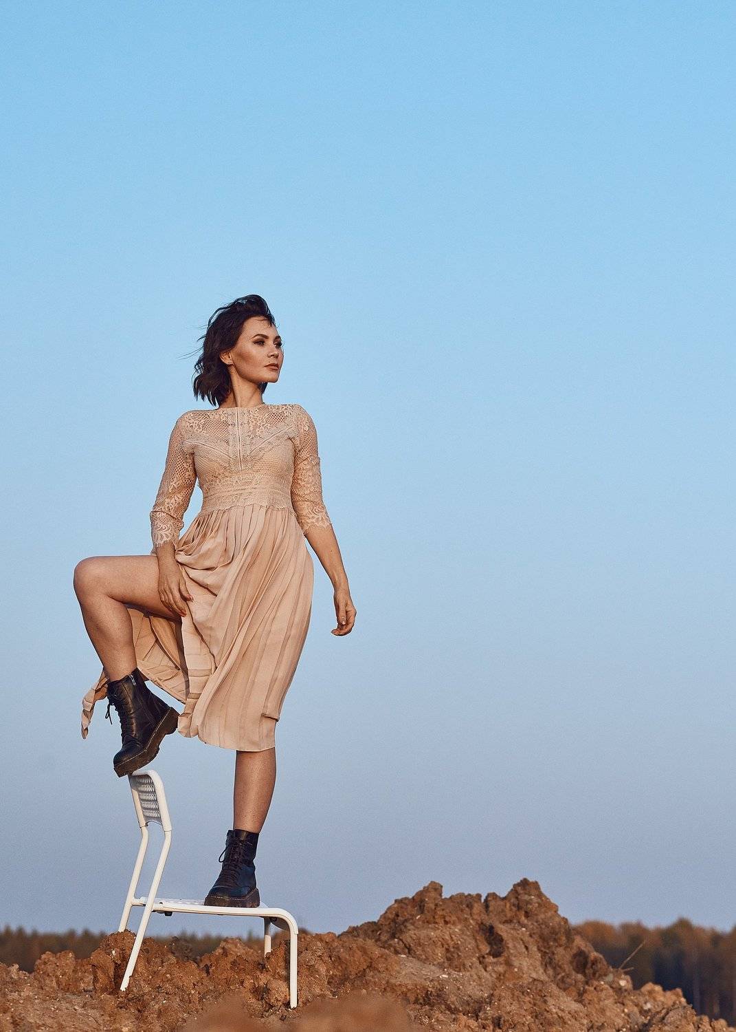 девушка, небо, портрет, лето, цвет, Вероника Володичева