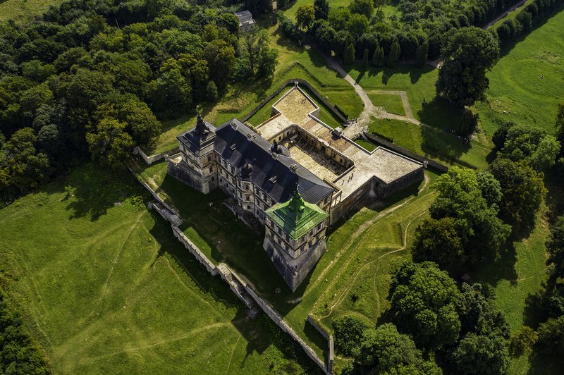 castle, aerial, ukraine, drone Pidhirtsi Castle фото превью