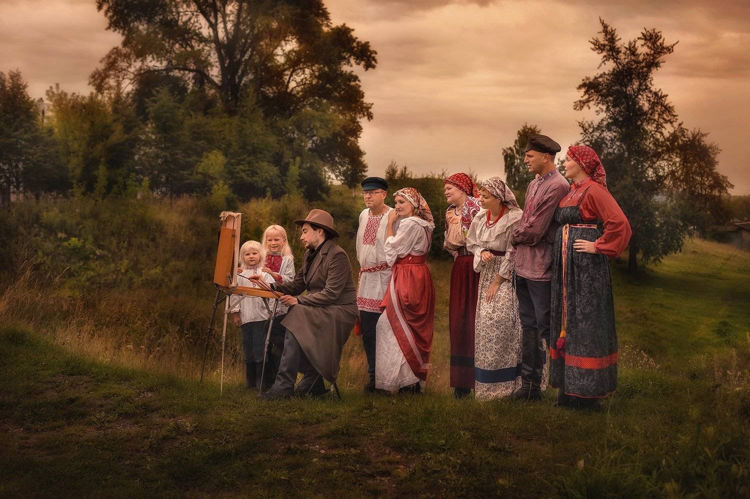 русский стиль, деревня, художник, Оксана Пипкина