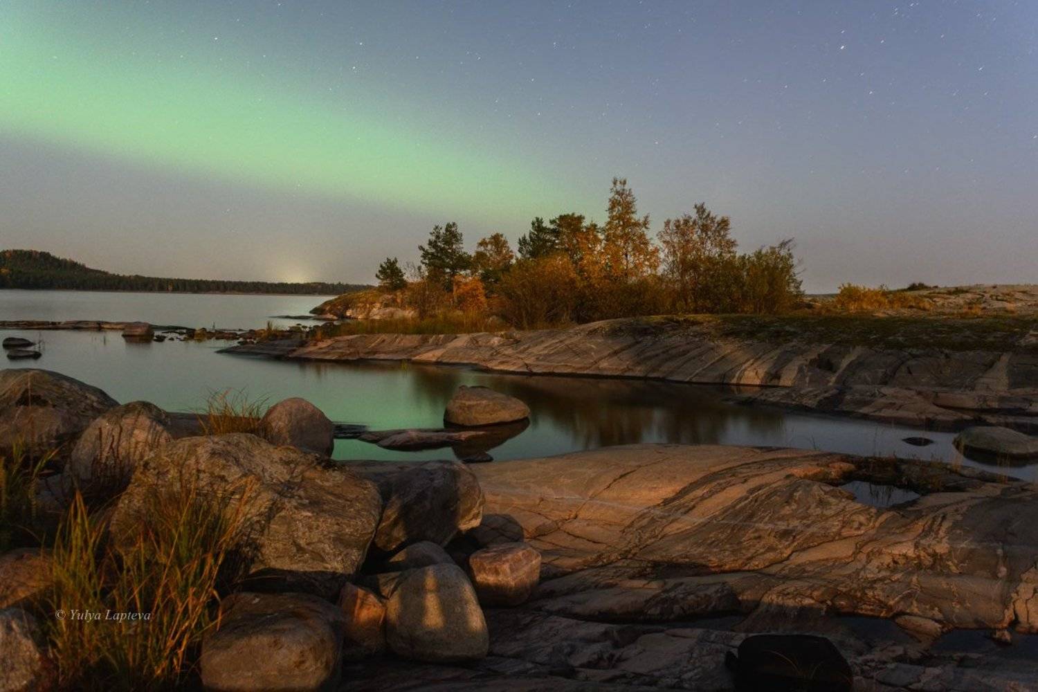 карелия,ночь,осень,путешествие,красота,северное сияние, Юлия Лаптева