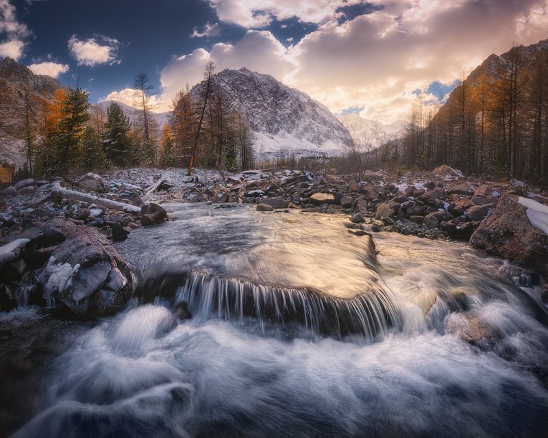 актру, алтай, осень Бурные воды Актру фото превью