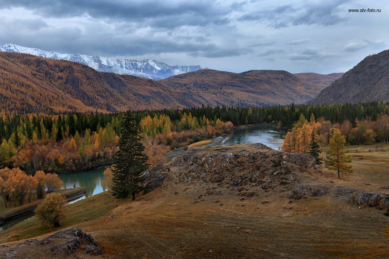 природа, пейзаж, осень, лес, горы, облака, облачность Осень, осень... фото превью