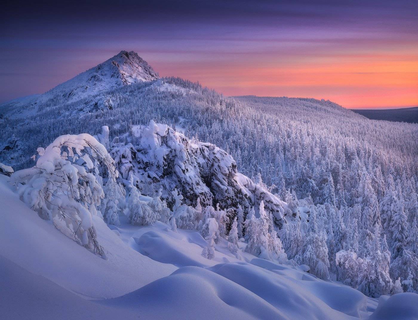урал, таганай, зима, горы, Владимир Ляпин