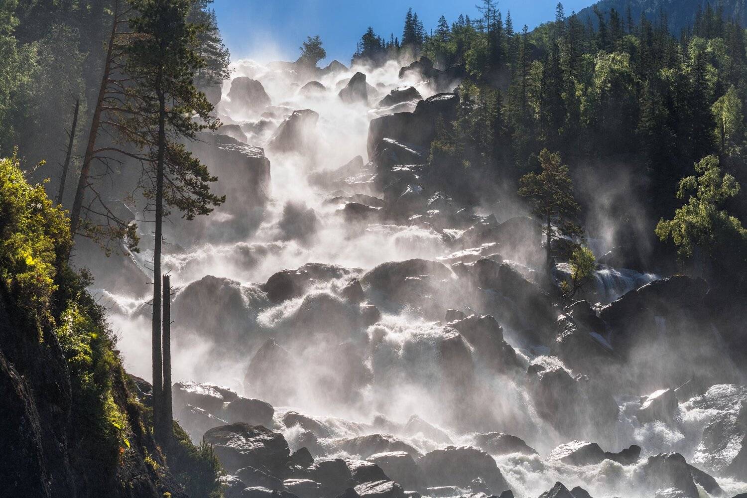 россия, горный алтай, водопад учар,июнь, Андрей Поляков