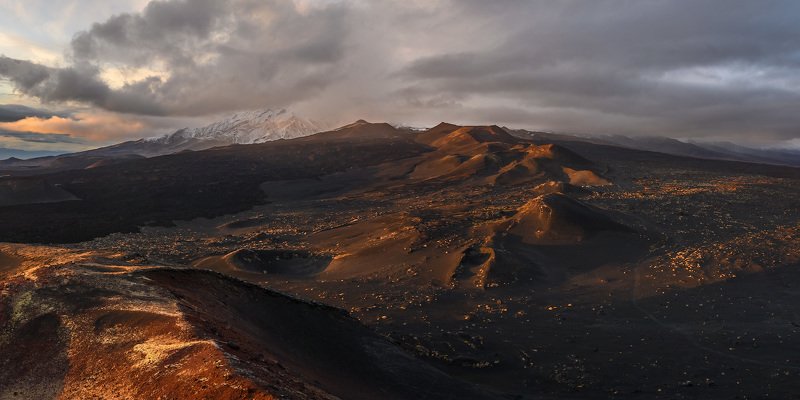 камчатка, вулкан, пейзаж, природа, россия, дальний восток, панорама, закат, kamchatka, volcano, landscape, nature, russia, far east, panorama, sunset Планета Камчатка фото превью