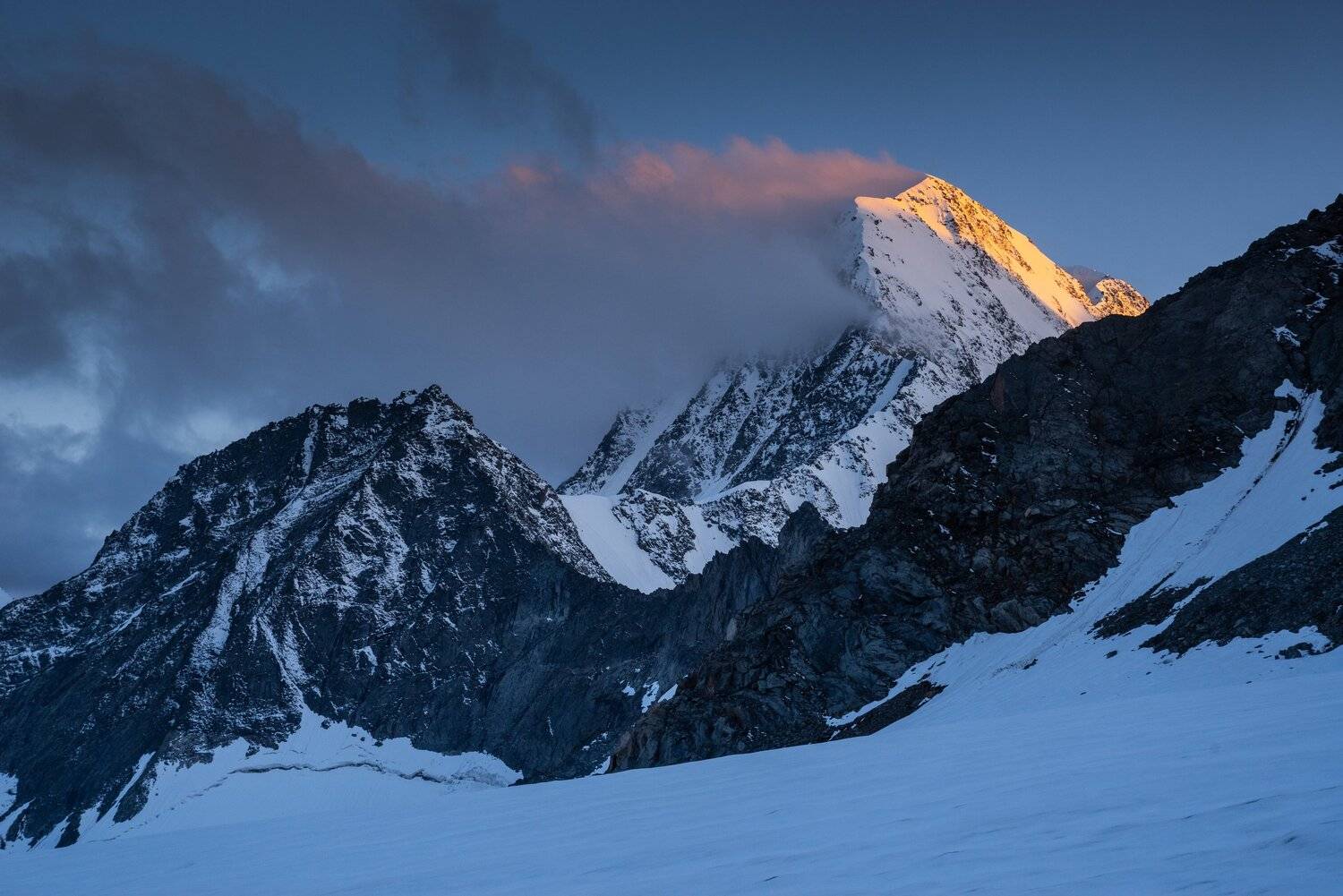 Алтай, Менсу, закат, горы, ледник, Evgeniy Khilkevitch