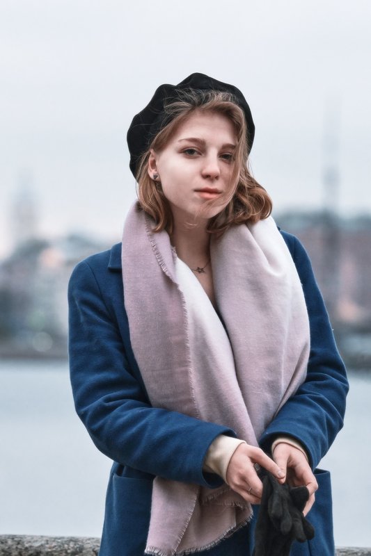 портрет, осень, девушка, прогулка, улица, петербург Осенняя Петербурженка фото превью