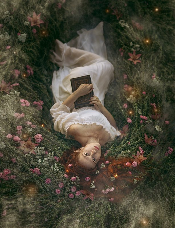 рыжая Полынь и розы фото превью