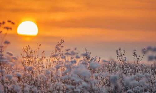 солнце падает за горизонт..
