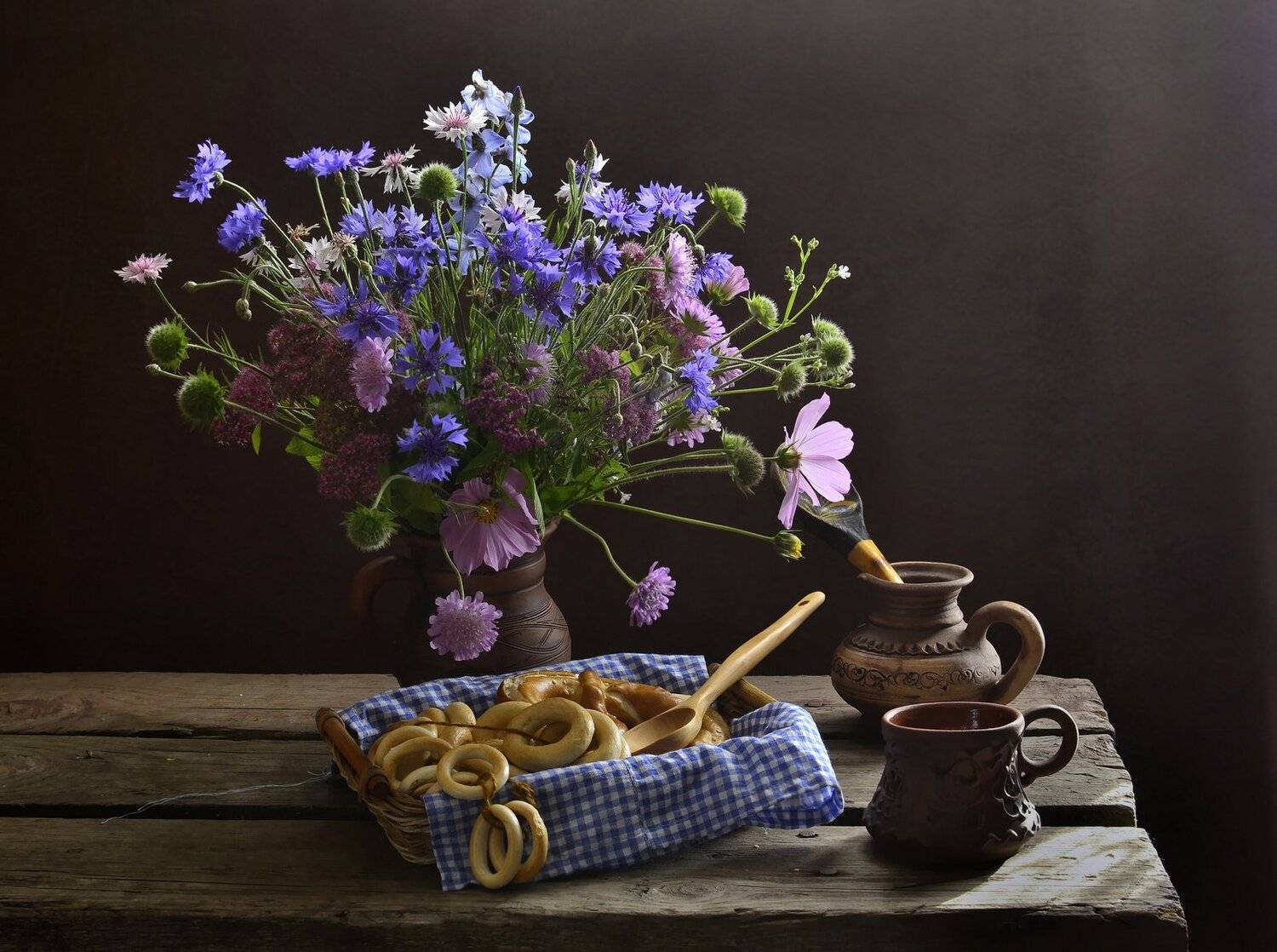 натюрморт,композиция,свет,лето,букет,васильки, Инаида