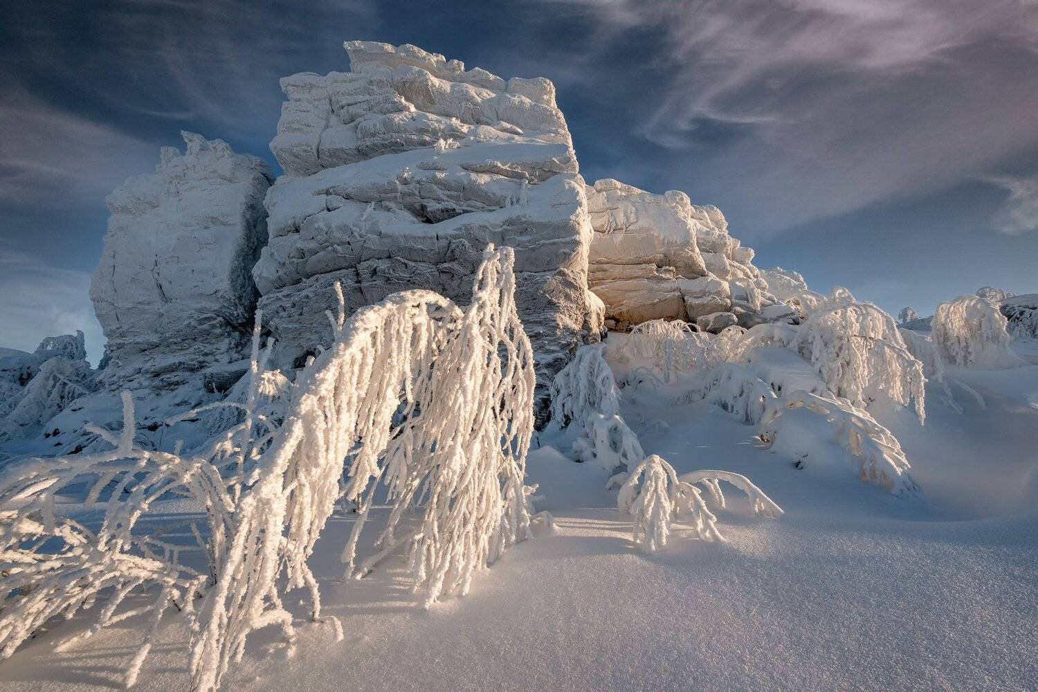 зима, скалы, снег, мороз, деревья, иней, пейзаж, природа, урал, губаха, Андрей Чиж