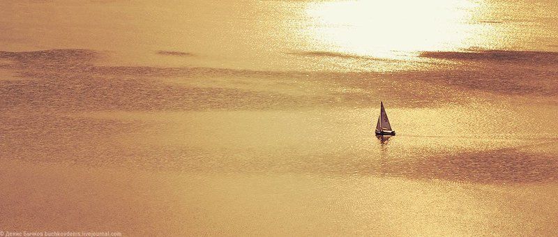 300mm/f4, Воронеж водохранилище, Закат, Парусник Golden sea фото превью