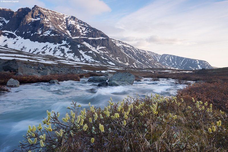 Весенний вечер в долине реки Малая Белая. фото превью