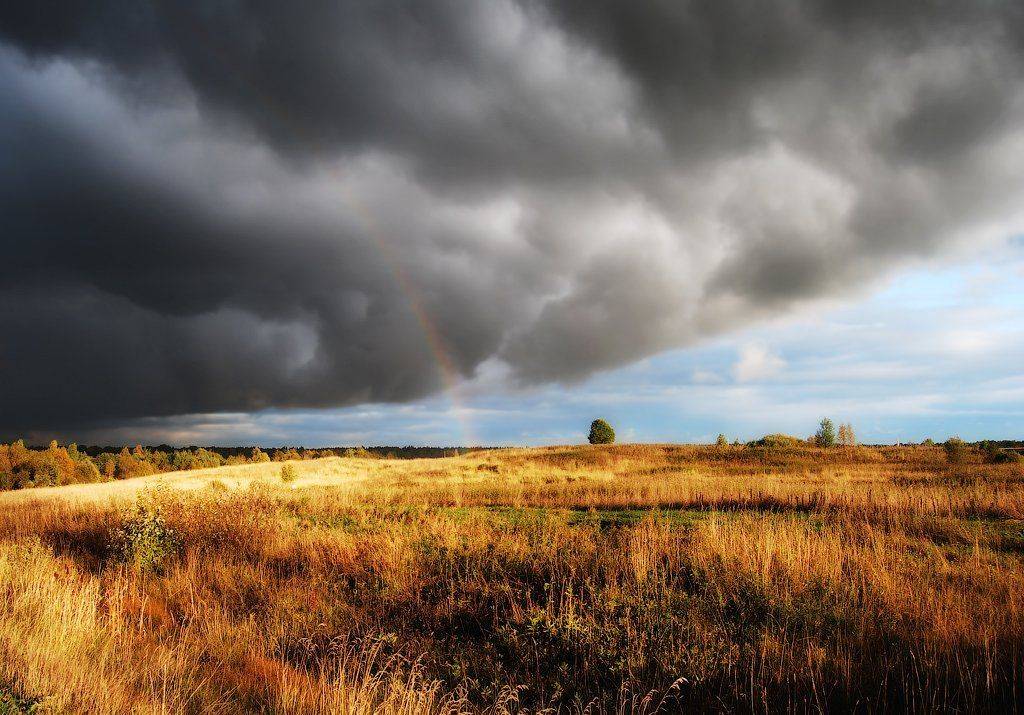 гроза, осень, радуга, Марина Никифорова