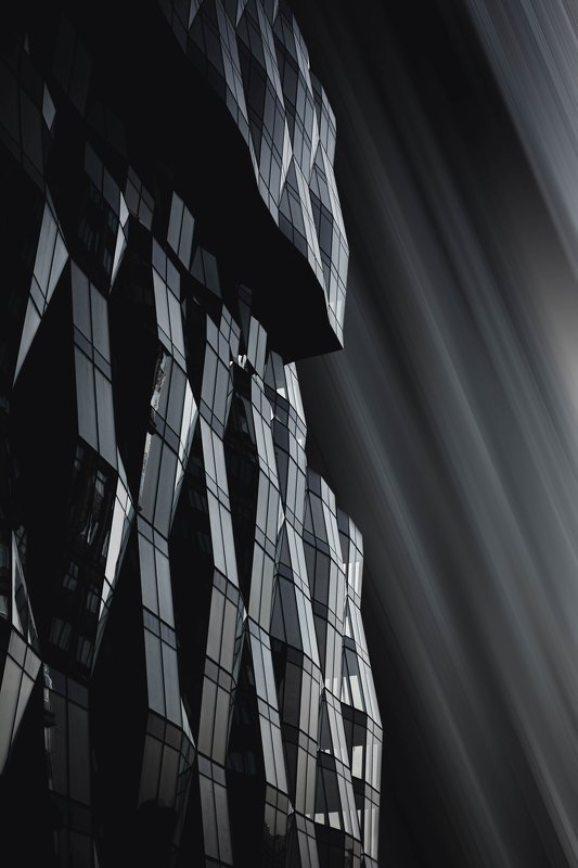 architecture, dark, line, facade, modern, urban, black, white, city, Moscow, Russia Мерцание темноты фото превью