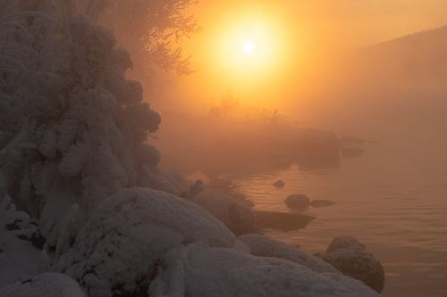Зимний закат.