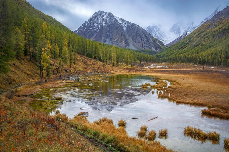 алтай,горы в осенней тишине фото превью