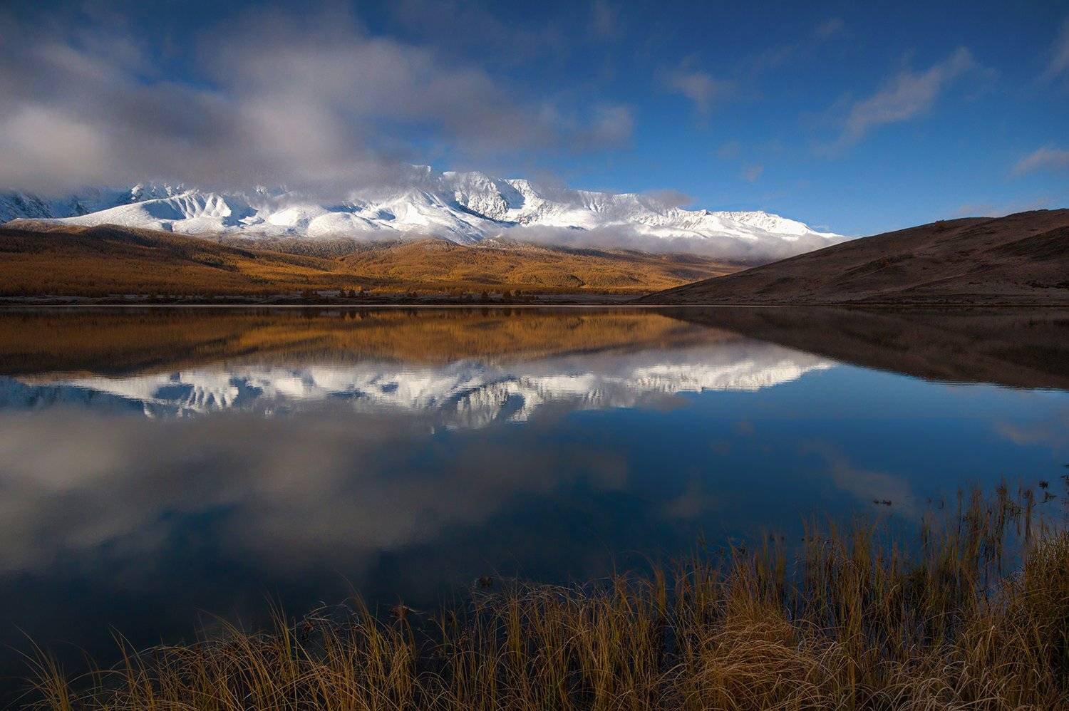 рассвет, утро, свет, вода, озеро, облака, горы, ёштыкёль, джангысколь, алтай, Валерий Чичкин