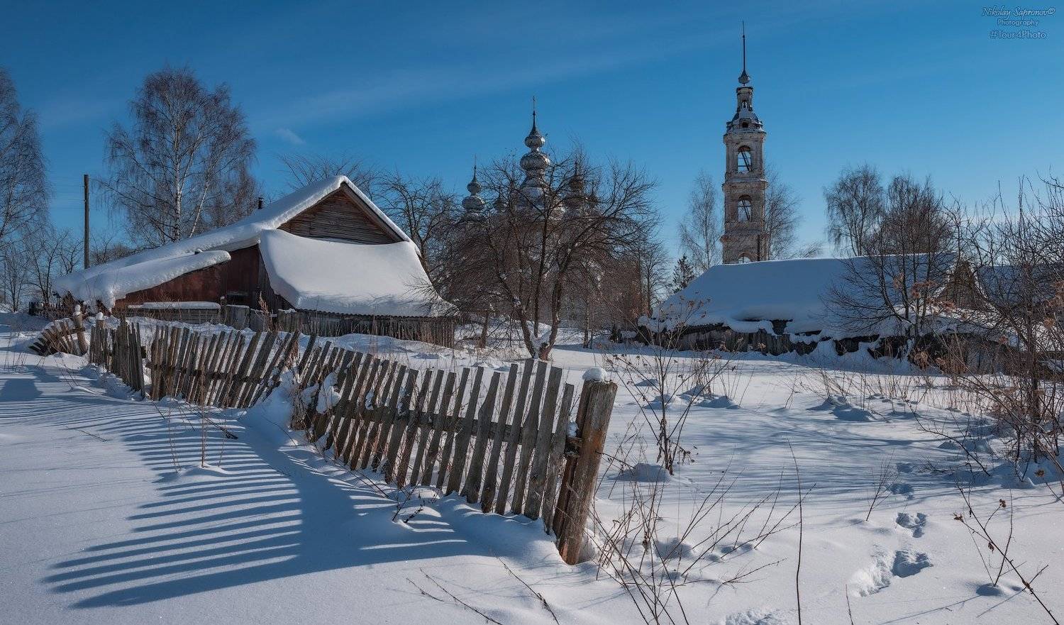 ивановская область, глубинка, русский пейзаж, русская зима, зимний пейзаж, снег, деревня, русское село, храмы, дневная фотография, ivanovo, Николай Сапронов