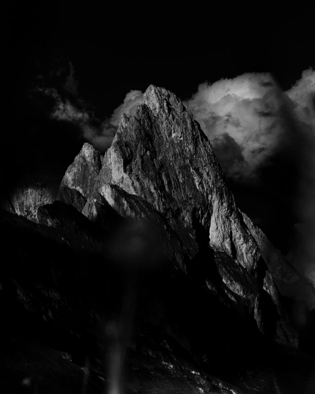 black, white, bw, mountains, dramatic, italy, dolomites, dolomiti Fermeda beauty фото превью