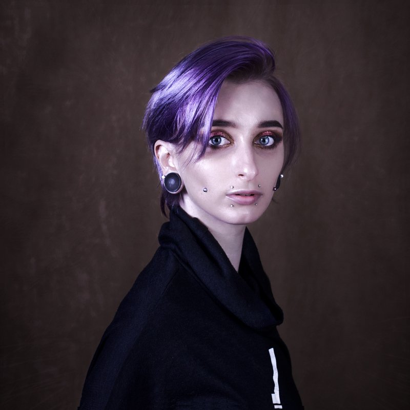 purple piercing punk eyes girl nikon Eyes of Demy фото превью
