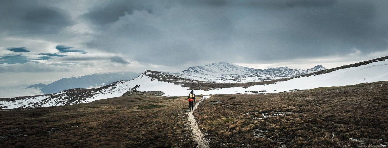 крым, чатырдаг, март, весна, снег, плато, панорама, Алексей Медведев