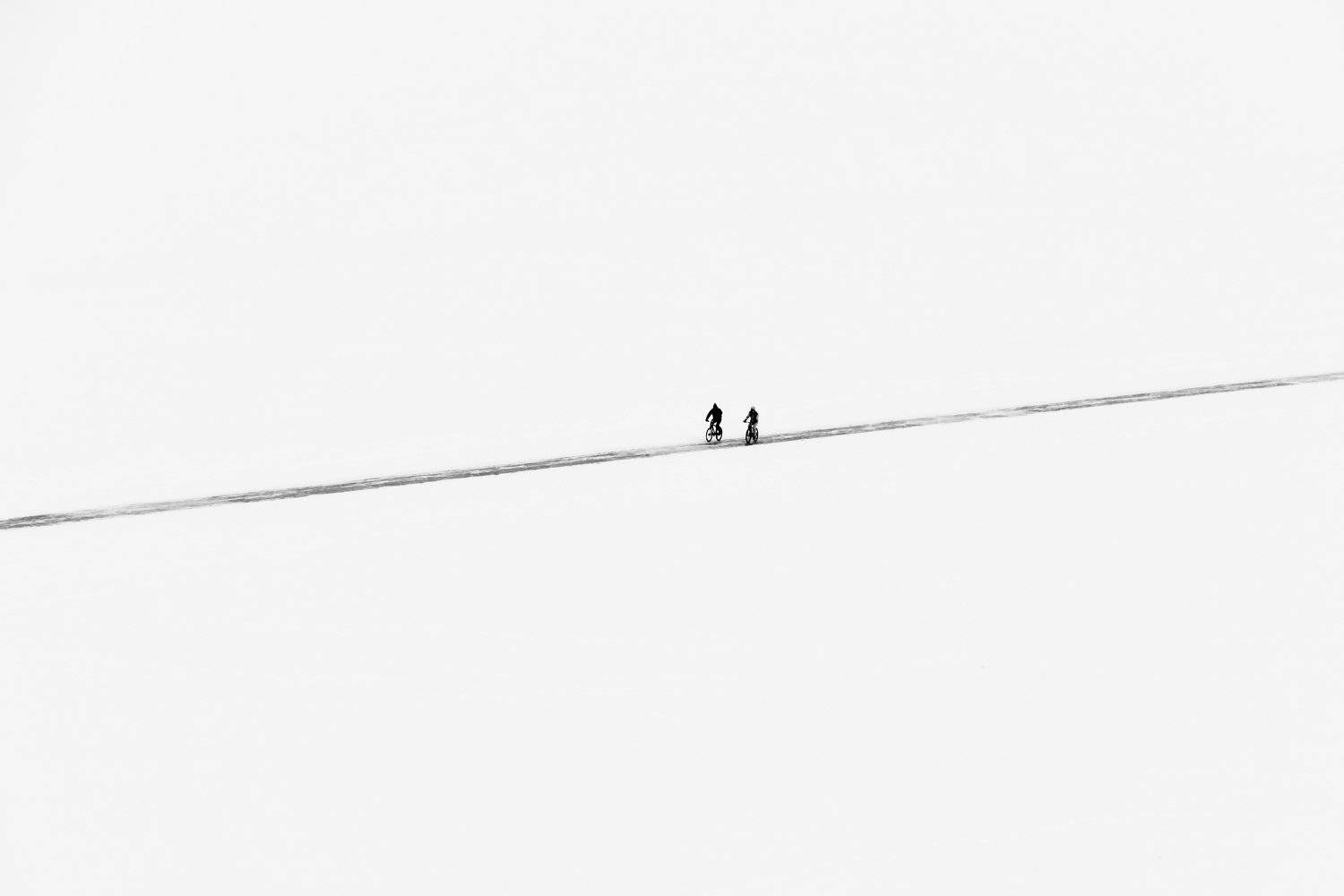 black and white, baikal sea, ice, landscape, nature, travel, people, bicycle, transportation, winter, snow, white,  , Svetlana Povarova Ree