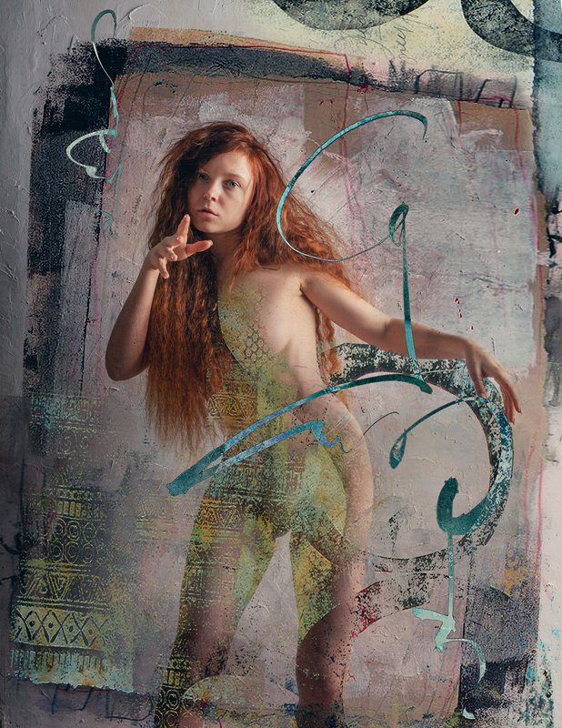 потрет, женский портрет, каллиграфия, арт, артпортрет Каллиграфия фото превью