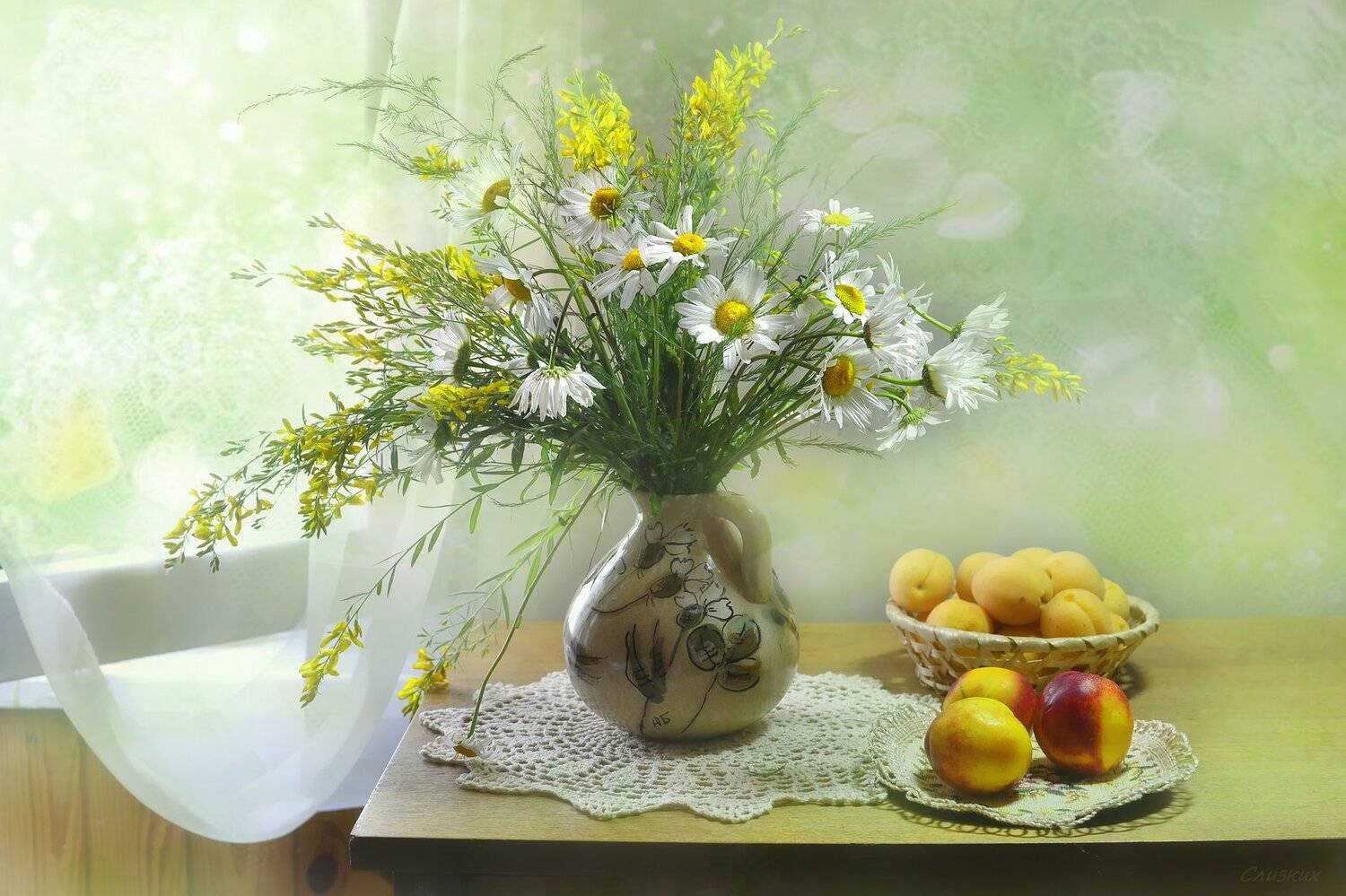 натюрморт,композиция,свет,лето,букет,ваза, Инаида