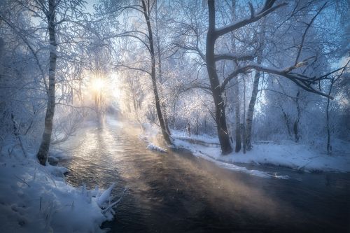 Утро на реке Первая Кокша