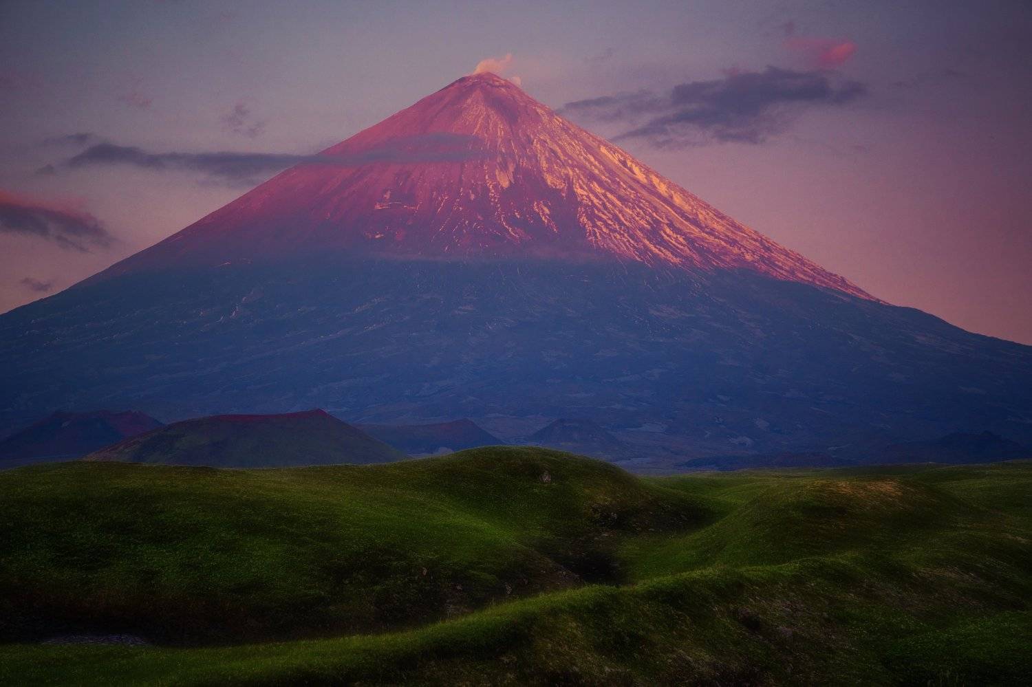 камчатка,ключевская сопка,рассвет,вулкан, Алексей Кретов