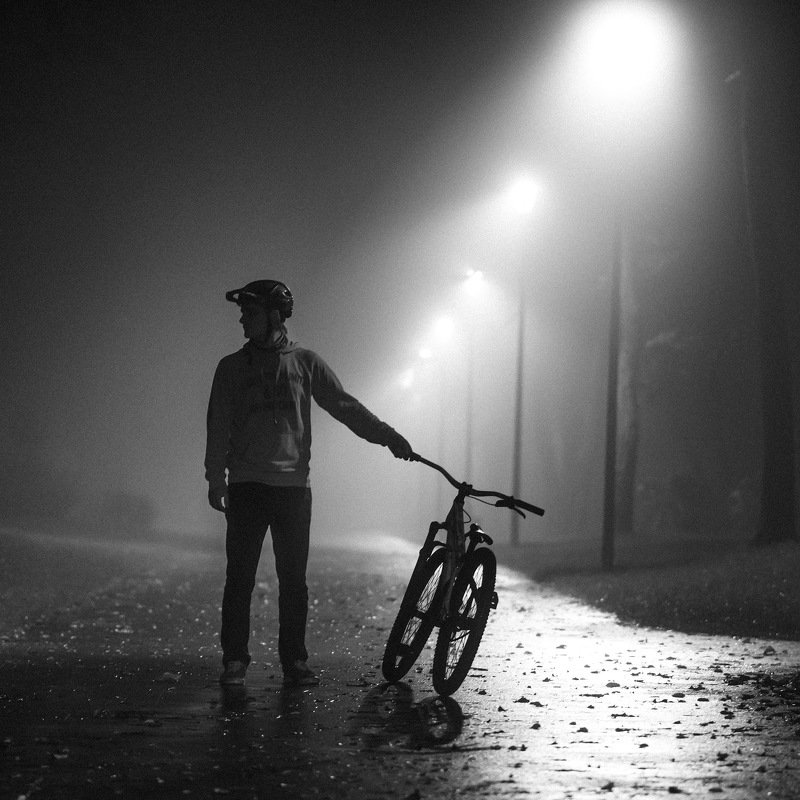 MTB, Mountainbike, Street, Ночь, МТБ, велосипед, свет Street MTB series: when the city sleeps фото превью